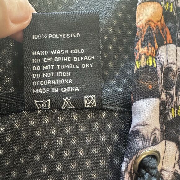 Fifty 24SF Gallery Zipper Hoodie Jacket L All Over Skull Print Grunge Y2k 90s - Picture 12 of 12